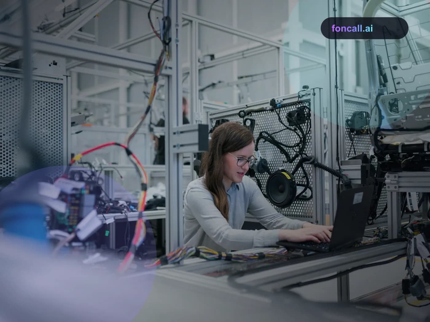 KI-Telefonassistent für Ingenieurbüro: Ingenieur arbeitet an technischen Plaenen