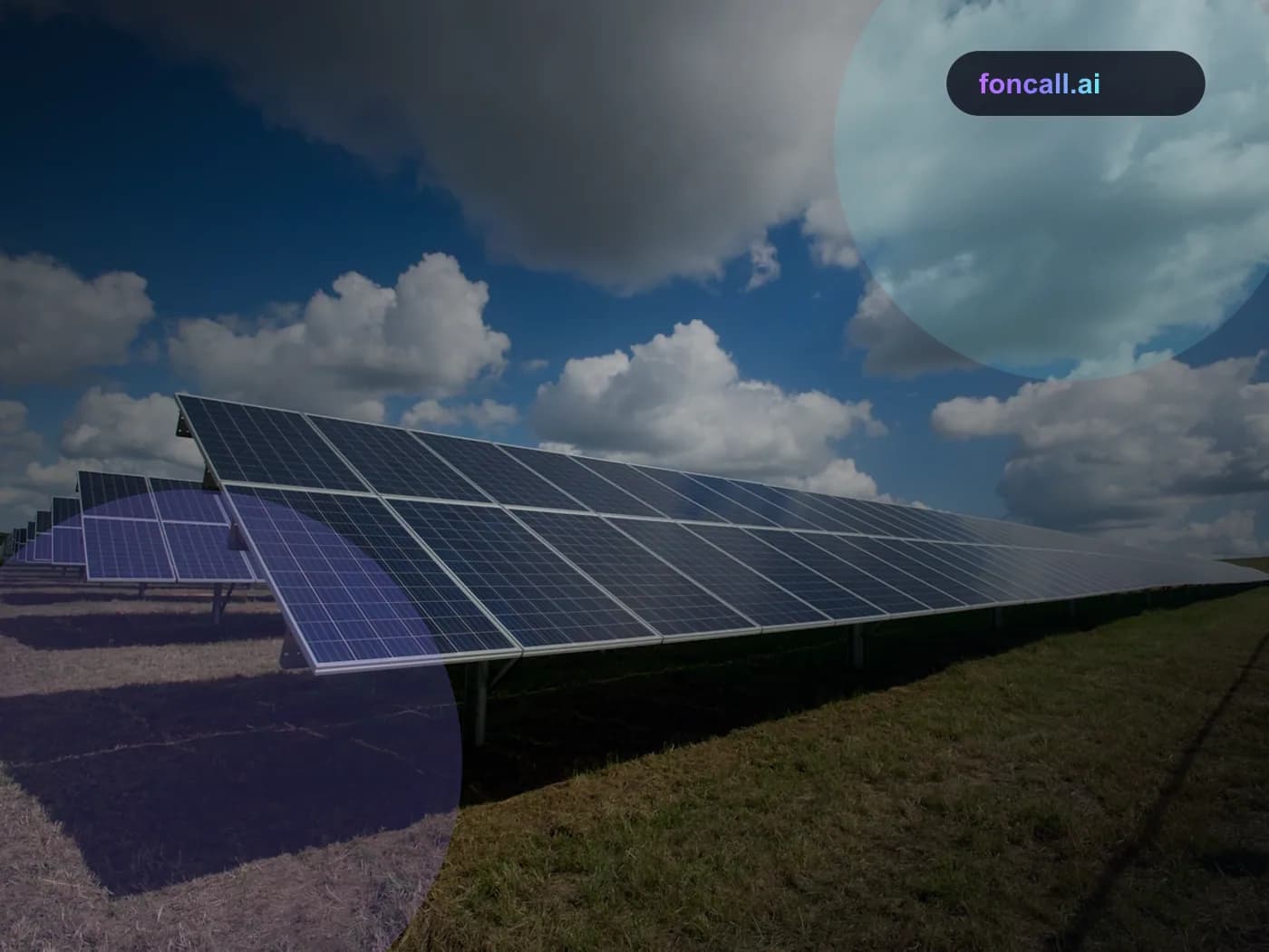KI-Telefonassistent für Stadtwerke & Energieversorger | foncall.ai Branchen-Hero KI-Telefonassistent für Stadtwerke & Energieversorger: Solarpanels unter blauem Himmel